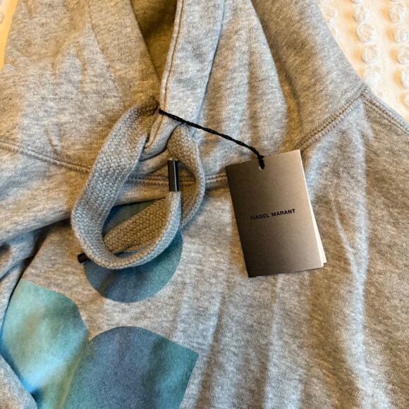 NWT Isabel Marant Miley Drawstring Hoodie Sweatshirt Kangaroo Pocket Sz Medium - Picture 4 of 8